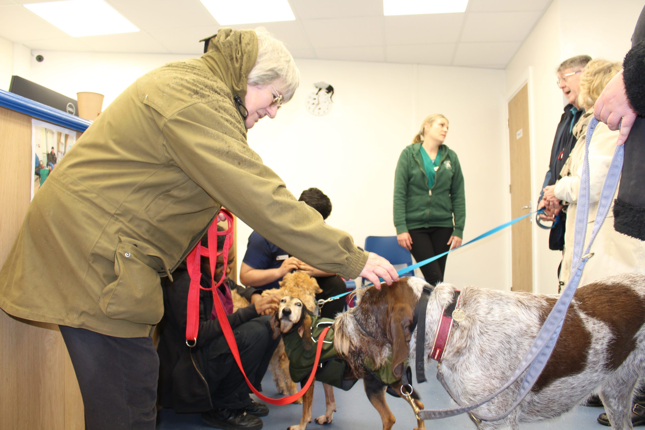 Local pet owners comes to visit the mewes vets in peacehaven